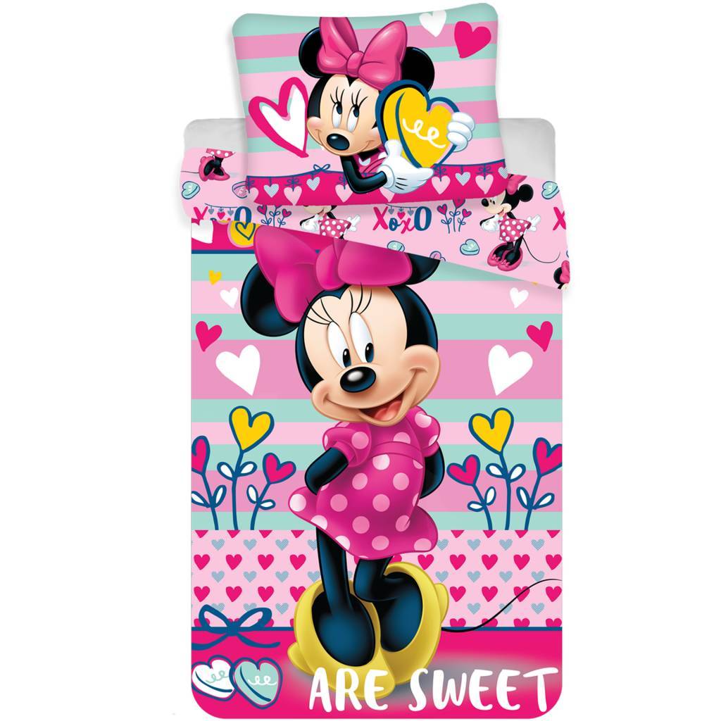 Disney Minnie Mouse Dekbedovertrek Hearts Multi