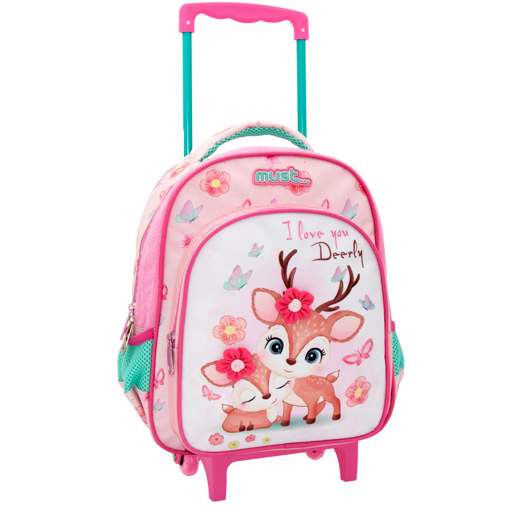 Must Rugzak Trolley I Love you deerly - 31 x 27 x 10 cm - Polyester