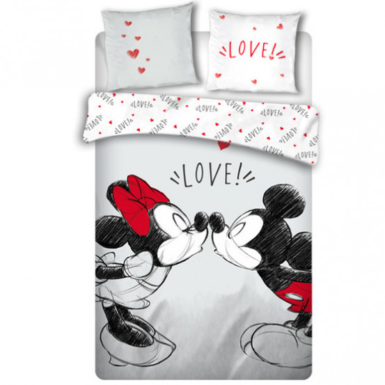 Minnie en Mickey Mouse Dekbedovertrek Love -240x220cm