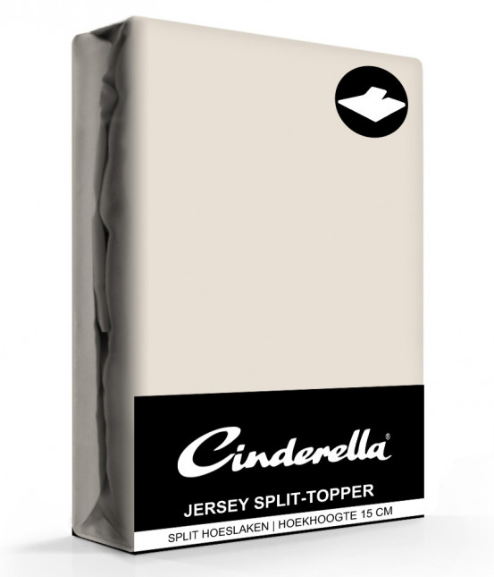 Cinderella Jersey Split-Topper Hoeslaken Taupe