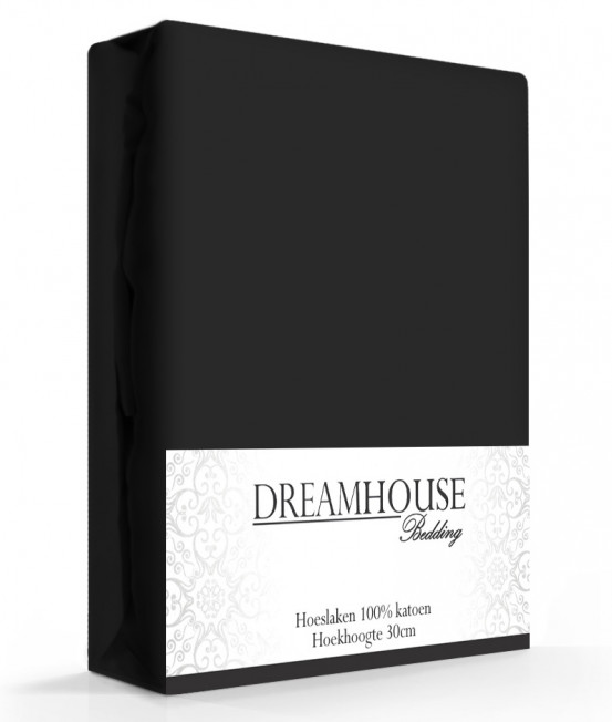 Dreamhouse Hoeslaken Katoen Zwart 