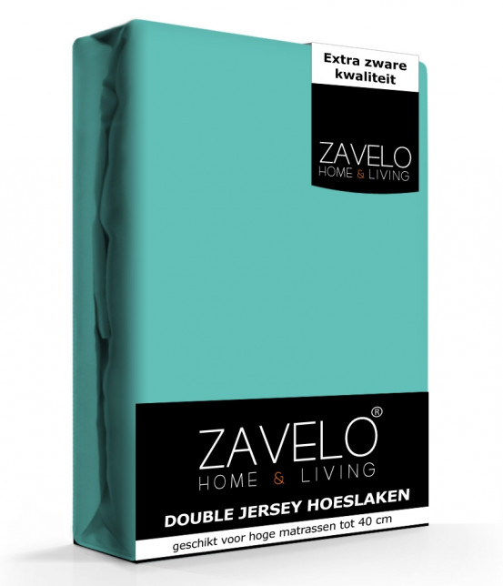 Zavelo Double Jersey Hoeslaken Turquoise