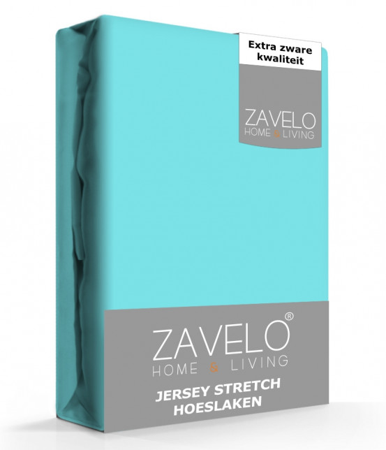 Zavelo® Jersey Hoeslaken Aqua