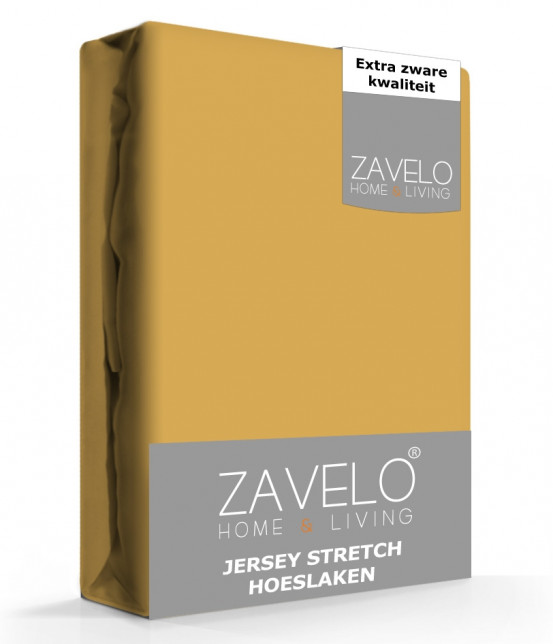 Zavelo® Jersey Hoeslaken Okergeel