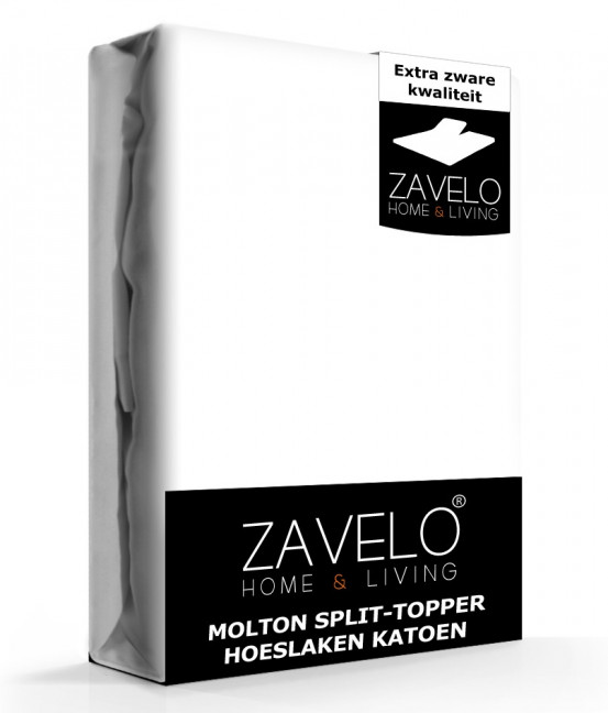 Zavelo Molton Split-Topper Hoeslaken (100% Katoen)