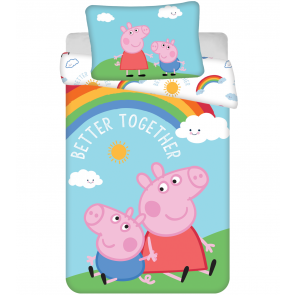 Peppa Pig BABY Dekbedovertrek Better Together - 100 x 135 cm - Katoen