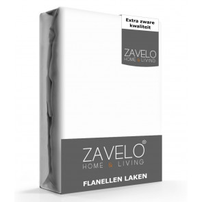Zavelo Laken Flanel Wit - Boven/Onder laken - 100% Katoen - Hoogwaardig Hotelkwaliteit - Heerlijk Zacht 
