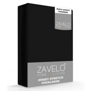 Zavelo® Jersey Hoeslaken Zwart
