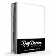 Day Dream Jersey Hoeslaken Wit-90 x 200 cm