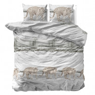 Sleeptime Dekbedovertrek Flanel Winter Tiger White