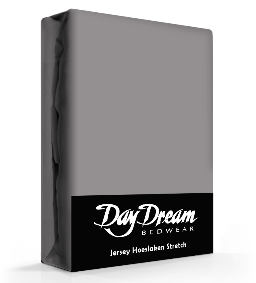 Day Dream Jersey Hoeslaken Donkergrijs 90 x 200 cm
