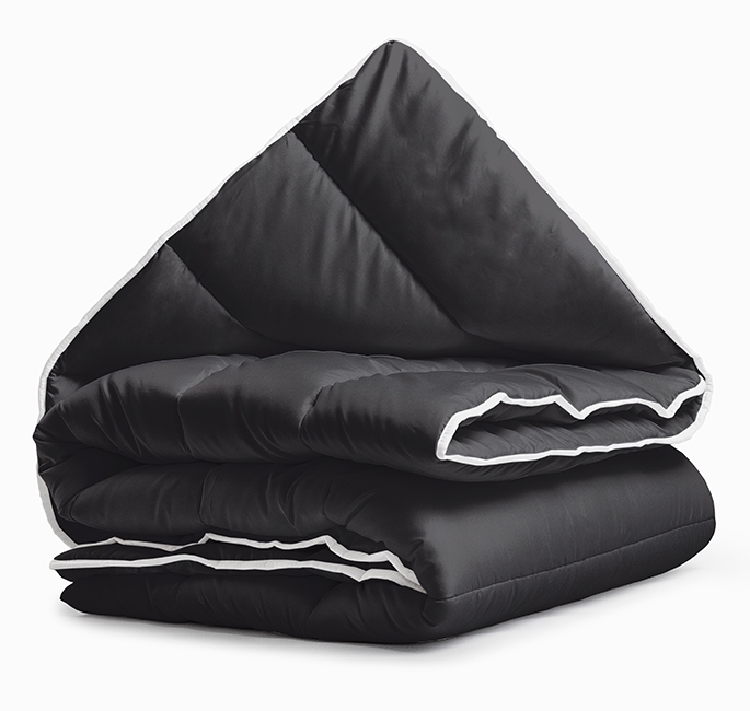 Dekbed zonder Overtrek - All Year - Zwart (Warmteklasse 2)-Lits-Jumeaux (240x200 cm)