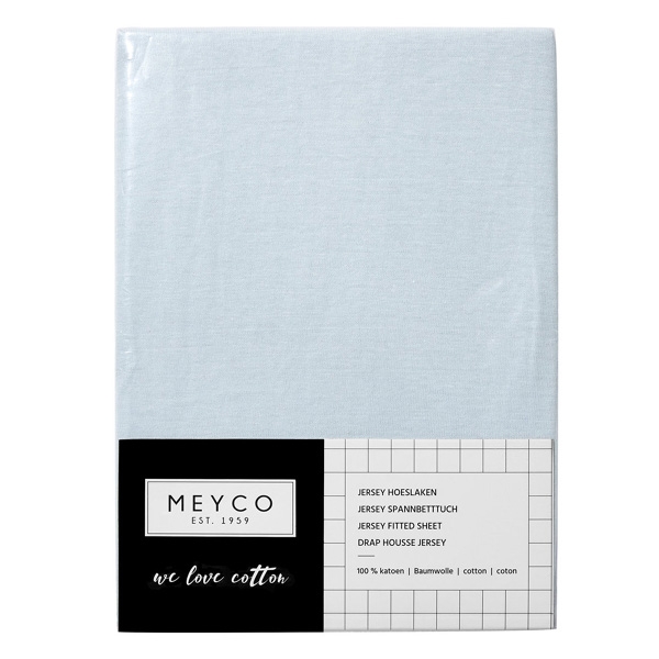 Meyco Hoeslaken Jersey Lichtblauw-40 x 80/90 cm (wieg)