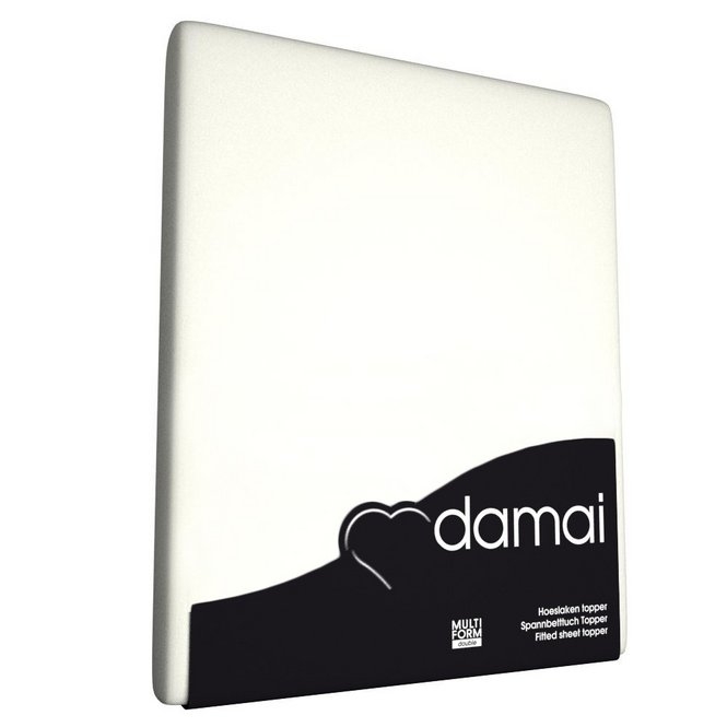 Damai Nightkiss - Topdek Hoeslaken Double Jersey Wit (10-15 cm) - 180 x 200 cm
